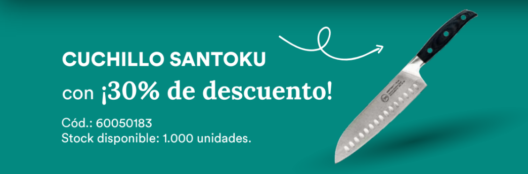 Promo Cuchillo Santoku con descuento